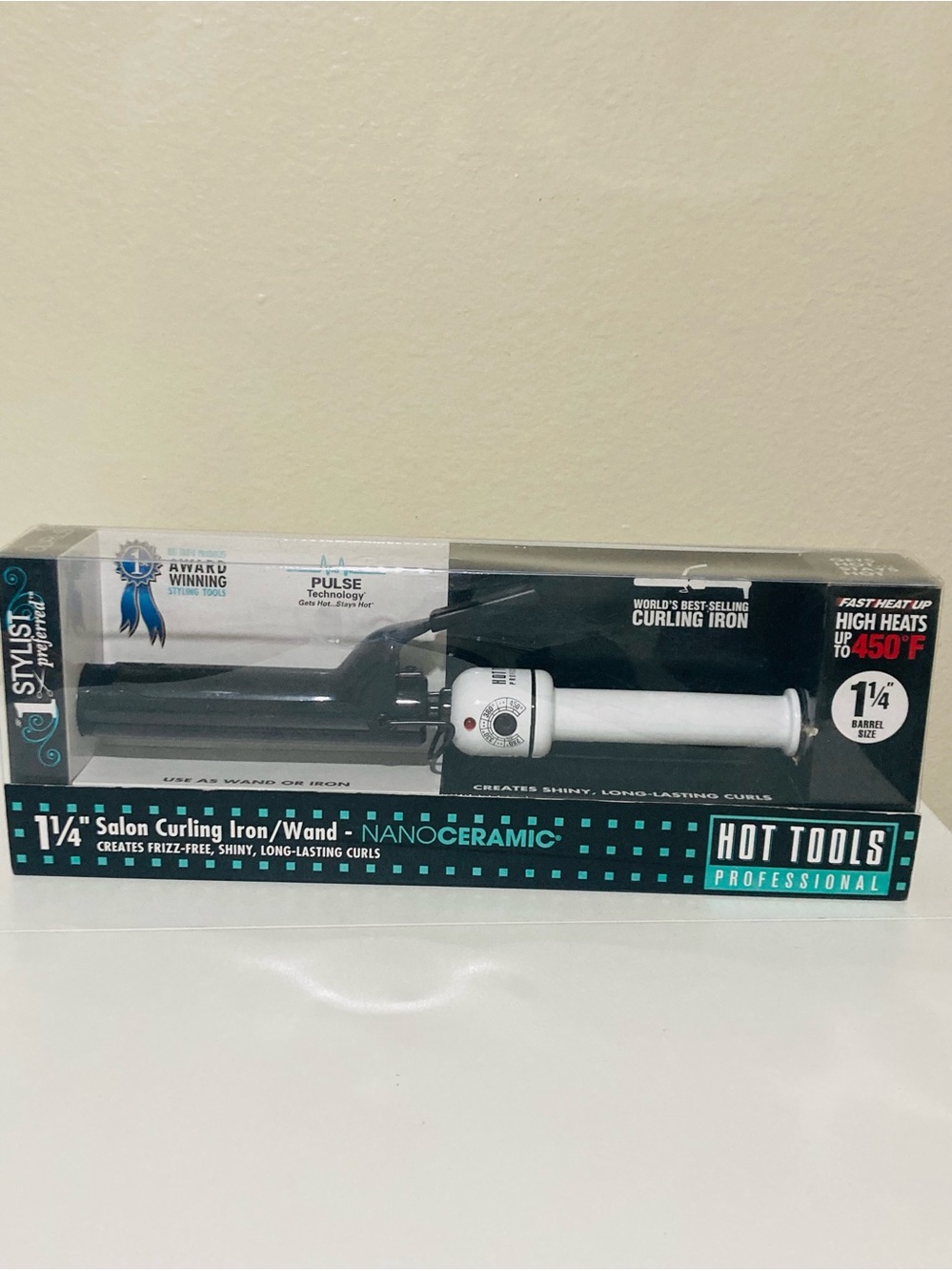 NEW Hot Tools Professional 1¼" Nano Ceramic Salon Curling Iron Wand